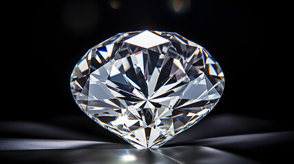 Diamond laying on a clean table