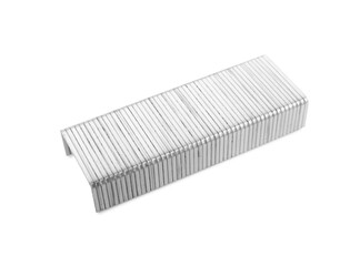 Staple gun refills isolated on white. Office supplies