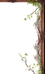 Fototapeta premium Twig Border Frame Copy Space Area