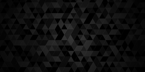 Abstract geomatics pattern black triangle background. Seamless geometric pattern Polygon Mosaic triangle Background, business and corporate background.