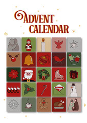 Festive Wonderland: Christmas Advent Calendar with Joyful Illustrations