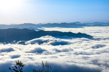 来日岳の雲海　sea ​​of ​​clouds