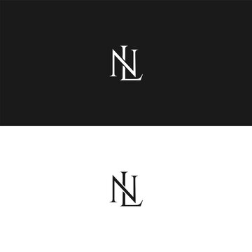 NL logo. N L design. White NL letter. NL, N L letter logo design. Initial letter NL linked circle uppercase monogram logo. N L letter logo vector design. 