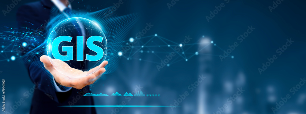 Aufkleber gis technology. redefining topography and cartography data in the smart geography era.