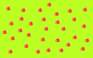 Colorful cups background