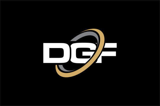 DGF creative letter logo design vector icon illustration	
