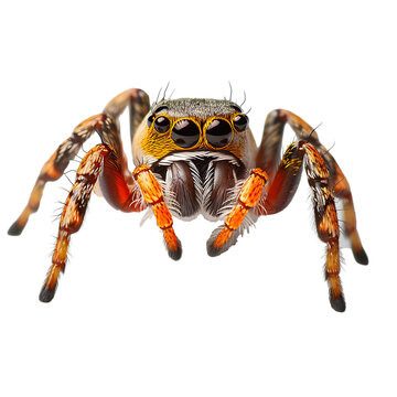 Jumping spider isolated on transparent background