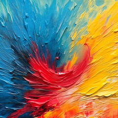 Abstract art - Painting done with warm and cold colors
