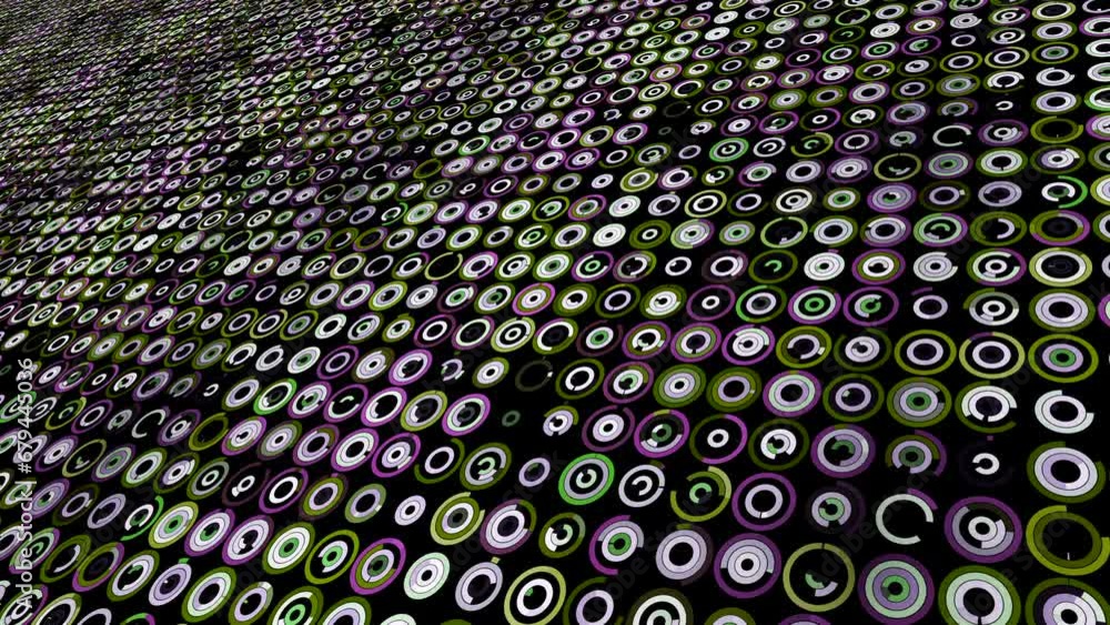 Aufkleber glowing digital data circle lights blinking and spinning. animation. concept of ai technology.