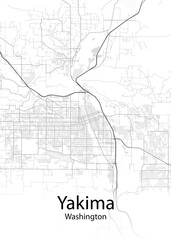 Yakima Washington minimalist map