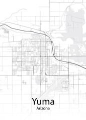 Yuma Arizona minimalist map