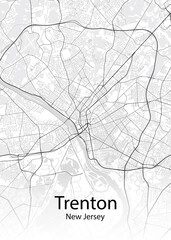 Trenton New Jersey minimalist map