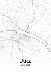 Utica New York minimalist map