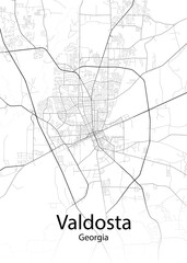 Valdosta Georgia minimalist map