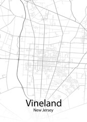Vineland New Jersey minimalist map