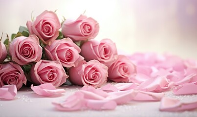 Pink roses romantic.