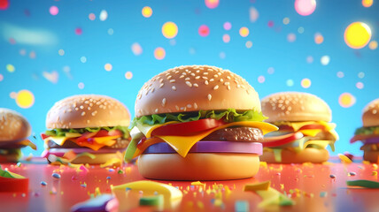 Delicious hamburger food pictures
