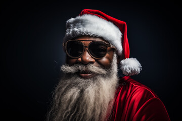 Modern Black Santa Claus Smiling