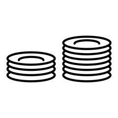 Plates, dishes line icon,linear icon flat trendy style illustration on white background..eps