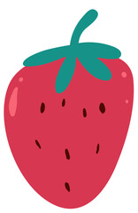 Strawberry cute illustration