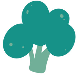 Broccoli Cute Illustration