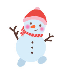 Happy Snowman  for Christmas card.