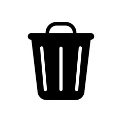 Trash bin flat icon, Delete symbol, logo illustration. trendy style flat icon on white background..eps