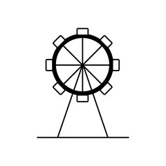 Ferris wheel icon. vector trendy style flat illustration on white background..eps