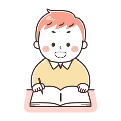 勉強する男性