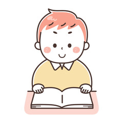 本を読む男性