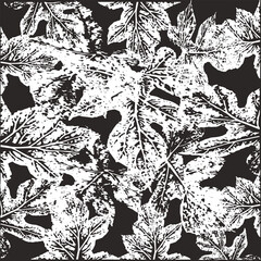 Floral pattern black and white  background texture 