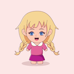 Chibi Anime Character Design Illustration