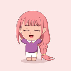 Chibi Anime Character Design Illustration