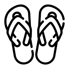 flip flops Line Icon