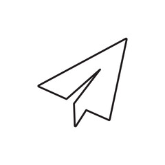  Paper plane liner icon, Send Message vector trendy style illustration on white background..eps