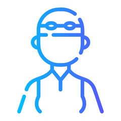 swimmer Line Gradient Icon