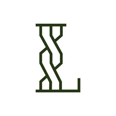 Monogram L design vector logo. Monogram initial letter mark L logo design. Monogram design vector logo. Monogram initial letter mark L logo design. Simple L monogram