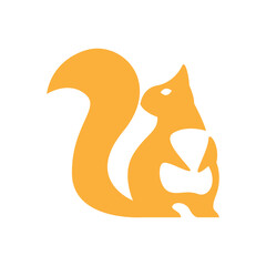 Squirrel design icon logo