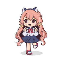 Chibi Anime Character Design Illustration
