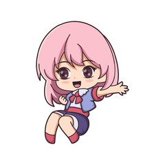 Chibi Anime Character Design Illustration