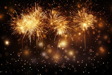 Naklejka premium Happy New Year Celebration Sparkles. Generative AI.