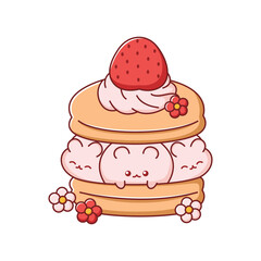 Cute Bread Character Design Illustration