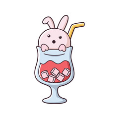 Cute Drink Character Design Illustration