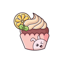 Cute Dessert Character Design Illustration