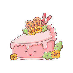 Cute Dessert Character Design Illustration