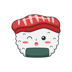 Cute Sushi Character Design Illustration