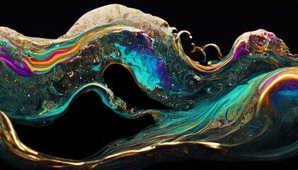 Obraz premium Flowing Minerals and Metals