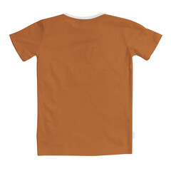 With simple multiple clicks, you may visualize your designs on this Back View Perfect T Shirt Mockup In Brown Alpaca Color..