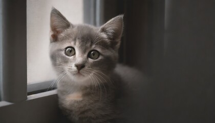 美しくてかわいい子猫　コピースペース