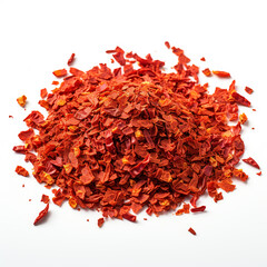 Naklejka premium chilli flakes isolated on white background, AI Generative.